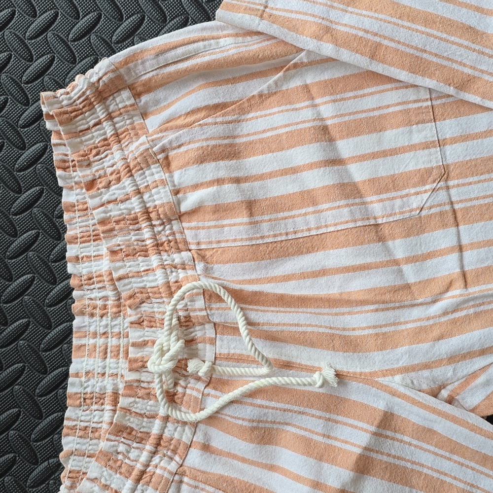 Roxy Oceanside YD Pants Camel Sandy Stripe- XL - Picture 3 of 7